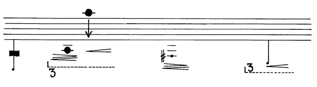 John Cage, Solo for Trumpet, p. 90, line 1
