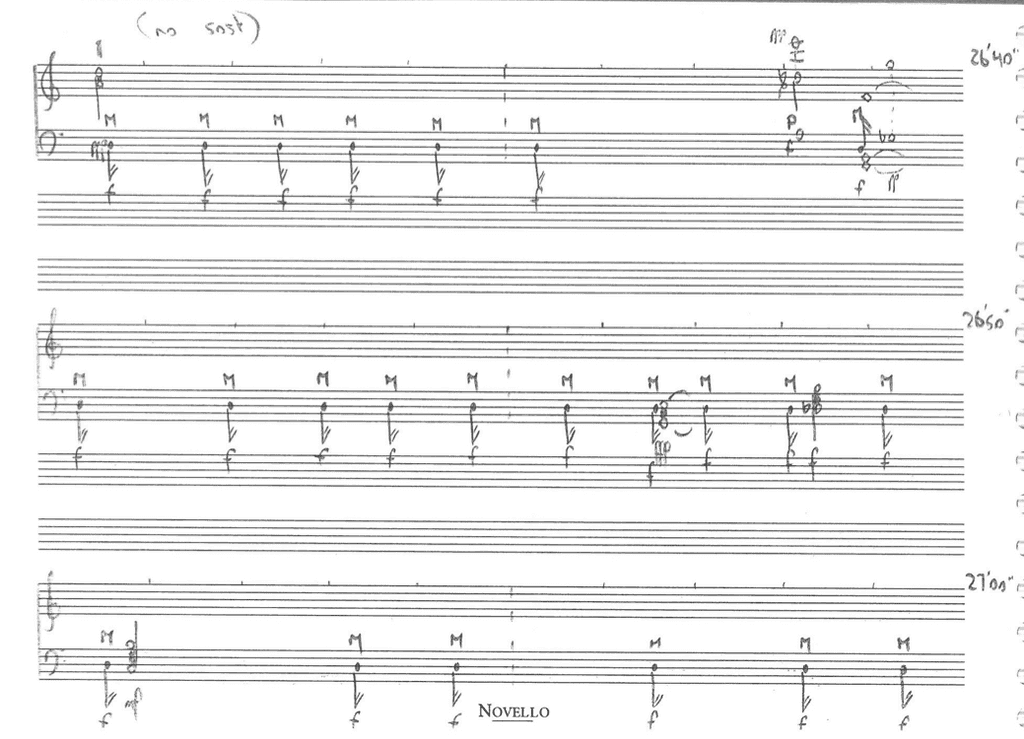 John Cage, Solo for Piano, 26′30″–27′00″ of Thomas’s realisation