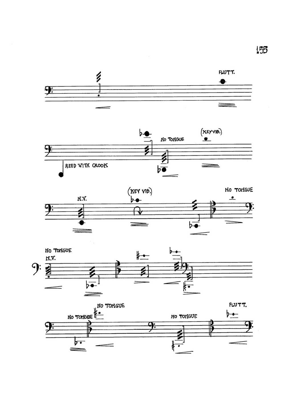 John Cage, Solo for Solo for Bassoon and Baryton Saxophone, p. 155