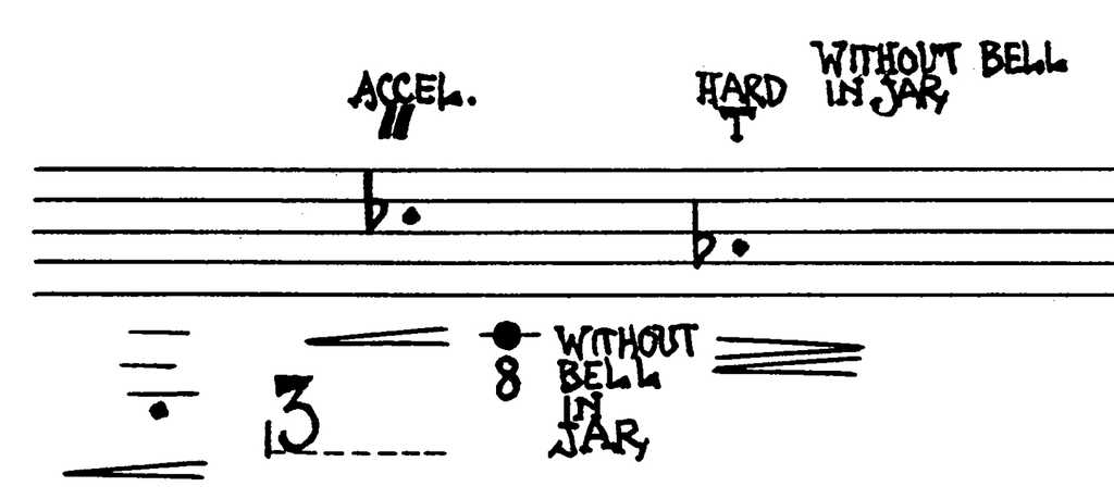 John Cage, Solo for Sliding Trombone, p. 183 line 4