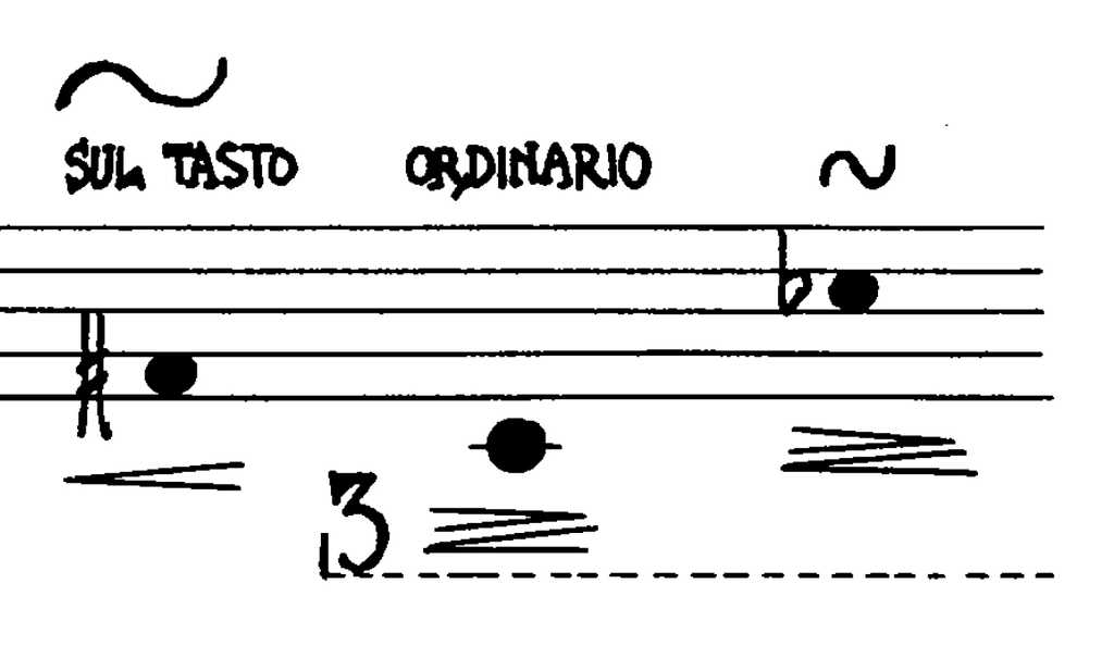 John Cage, Solo for Bass, p. 167, line 5