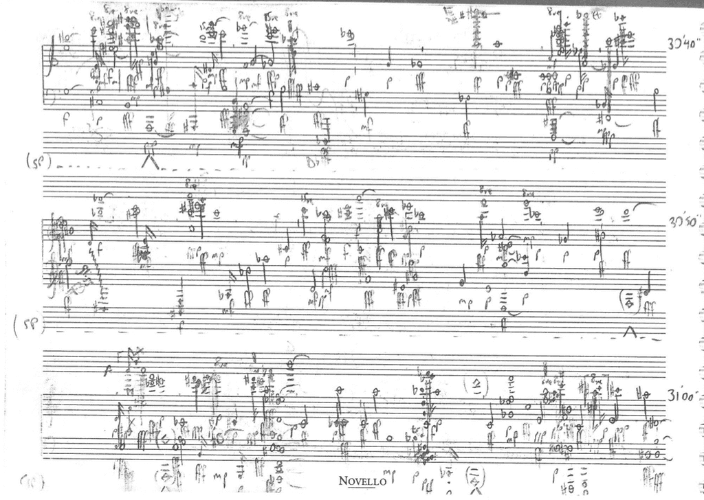 John Cage, Solo for Piano, 30′30″–31′00″ of Thomas’s realisation