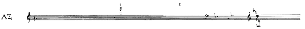 John Cage, Solo for Piano, Notation AZ, pp. 42–43 (p. 42)