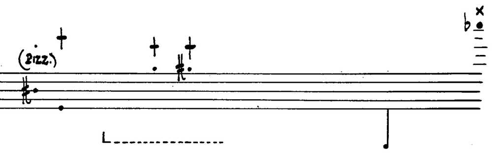 John Cage, Solo for Violin 1, p. 9, line 3